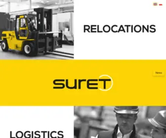 Suret.com.pl(Relokacje maszyn i logistyka przemysłowa dla firm) Screenshot