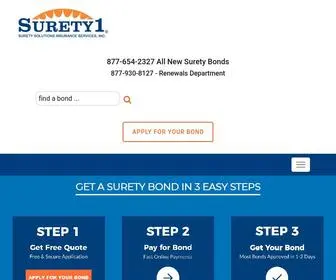 Surety1.com(Surety Bonds) Screenshot