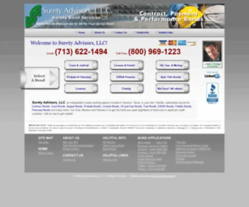 Suretybondservices.com(A wide range of Surety Bonds from A+ rated surety companies) Screenshot