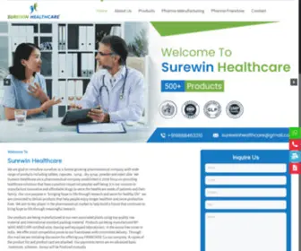 Surewinhealthcare.com(Pharma Franchise Company) Screenshot