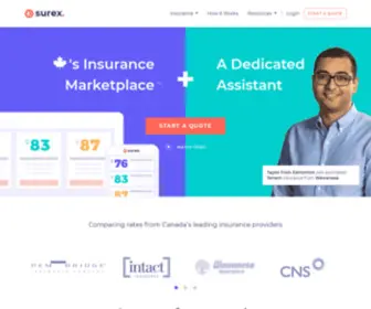 SurexDirect.com(Compare Insurance Rates in Canada Online & Get a Quote) Screenshot