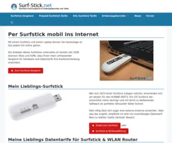 Surf-Stick.net(Surfstick Preisvergleich & Erfahrungsberichte seit 2008) Screenshot
