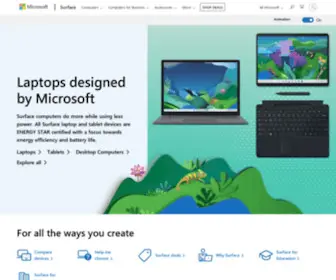 Surface.com(Official Home of Microsoft Surface Computers) Screenshot