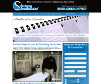 Surfacespecialistsfranchise.com(Bathtub Refinishing Franchise) Screenshot