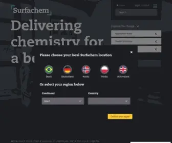 Surfachem.com(International speciality chemical ingredient distributor) Screenshot