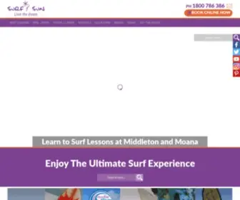 Surfandsun.com.au(Surf Lessons in Middleton) Screenshot