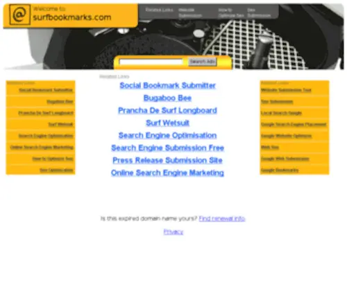 Surfbookmarks.com(The Leading Surf Bookmark Site on the Net) Screenshot