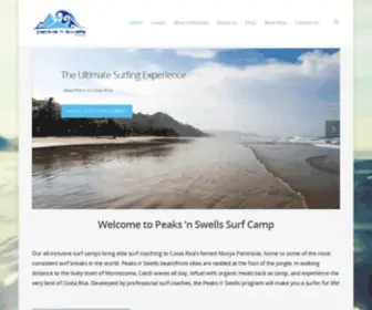 Surfcamppeaksnswells.com(Peaks 'n Swells Surf Camp) Screenshot