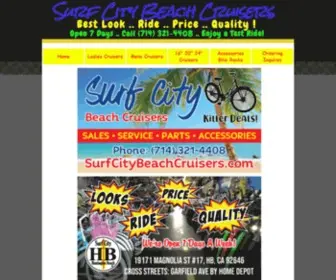 Surfcitybeachcruisers.com(Beach Cruiser Bicycle Shop) Screenshot