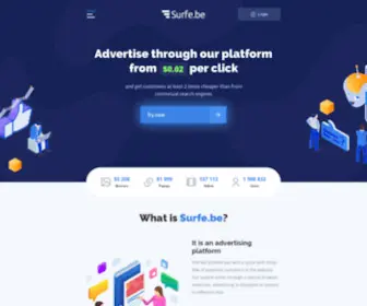 Surfe.be(Advertise through our platform from $0.02 per click) Screenshot