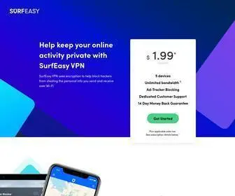 Surfeasy.com(SurfEasy Home) Screenshot