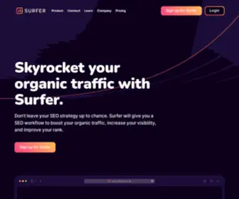 Surferseo.com(Skyrocket your organic traffic) Screenshot