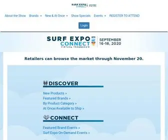 Surfexpoconnect.com(Surf Expo Connect) Screenshot