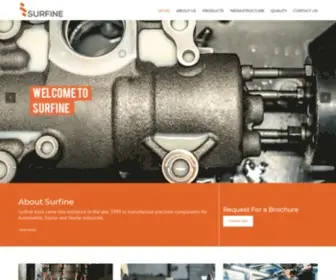 Surfine.co.in(Precision Machined Components Manufacturers in Coimbatore) Screenshot