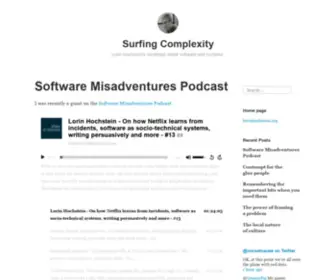 Surfingcomplexity.blog(Lorin Hochstein's ramblings about software and systems) Screenshot