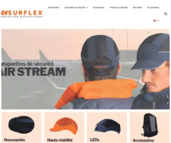 Surflex.eu(Spécialiste des EPI et casquettes de sécurité EN 812) Screenshot