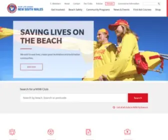 Surflifesaving.com.au(Surf Life Saving NSW) Screenshot