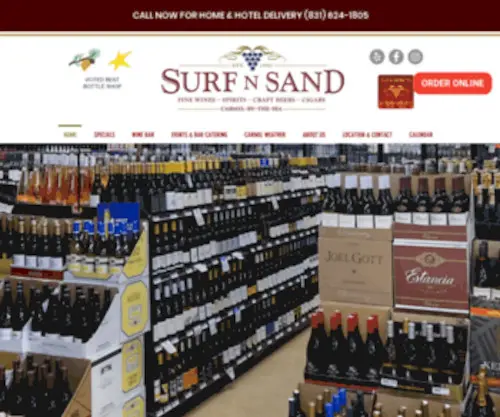 Surfnsandliquors.com(Surf N Sand Liquors) Screenshot