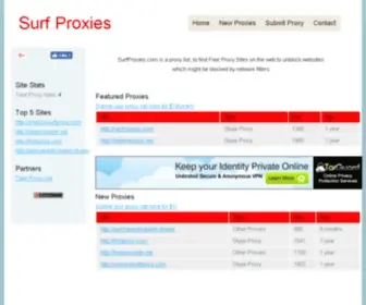 Surfproxies.com(Surf Proxies) Screenshot