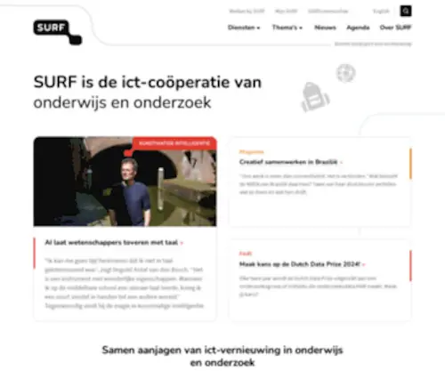 Surfsara.nl(Samen aanjagen van vernieuwing) Screenshot