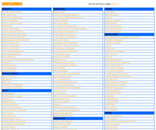 Surfservice.nl(Webgids Surfservice) Screenshot