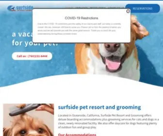 Surfsidepetresort.com(Pet Grooming & Boarding in Oceanside) Screenshot