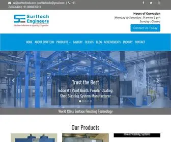 Surftechengineers.in(Industrial Ovens & Spray Paint Booths Manufacturer Pune) Screenshot