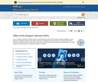 Surgeongeneral.gov(Office of the Surgeon General (OSG)) Screenshot