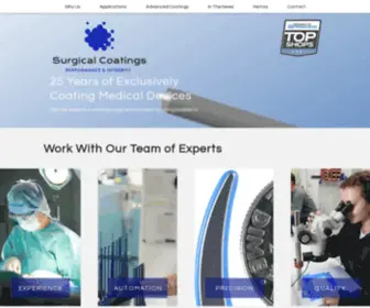 Surgicalcoatings.com(Surgical Coatings LLC) Screenshot