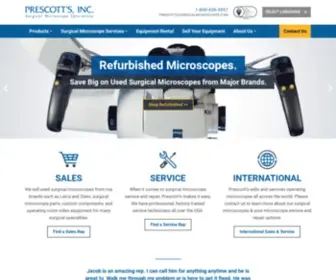 Surgicalmicroscopes.com(Prescott's Surgical Microscopes) Screenshot