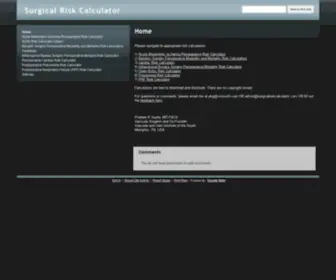 Surgicalriskcalculator.com(Surgicalriskcalculator) Screenshot