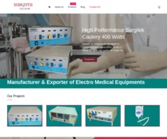 Surgitek.org(Authentic Electro Medical Device & Surgical Instruments in India) Screenshot