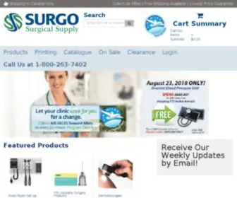 Surgo.com(Medical Supplies & Equipment Canada) Screenshot