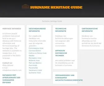 Suriname-Heritage-Guide.com(Een uitgebreide database met historische informatie over de volgende gebieden) Screenshot