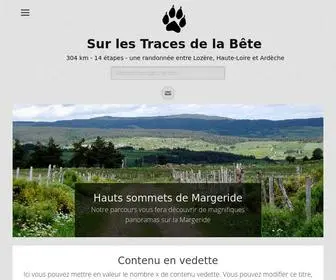 Surlestracesdelabete.fr(Sur les Traces de la Bête) Screenshot