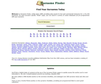 Surnamefinder.com(Surname Finder) Screenshot