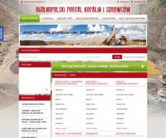 Surowce-Kopalnie.pl(Portal Kopalin i Surowców Mineralnych) Screenshot