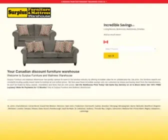 Surplusfurniturenow.com(Surplus Furniture & Mattress Warehouse) Screenshot