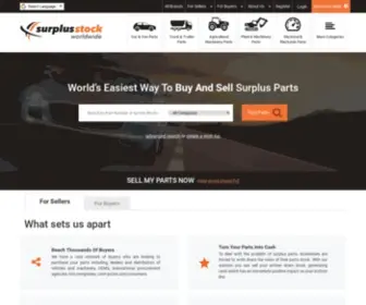 Surplusstockworldwide.com(Surplus Parts Solutions) Screenshot