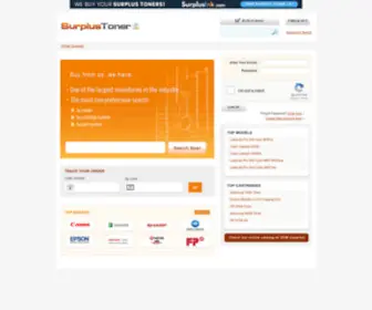 Surplustoner.com(Free shipping on all Printer Supplies) Screenshot