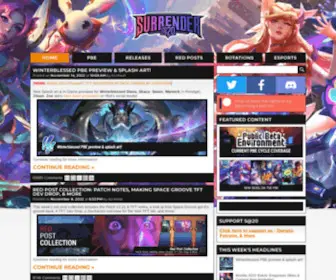 Surrenderat20.net(A news resource for everything league of legends) Screenshot