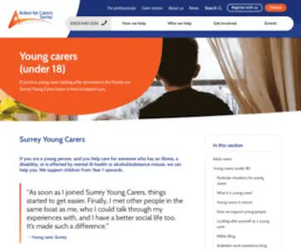 Surrey-Youngcarers.org.uk(Surrey) Screenshot