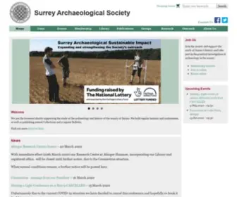 Surreyarchaeology.org.uk(Surrey Archaeological Society) Screenshot
