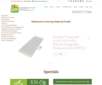 Surreynaturalfoods.com(Surrey Natural Foods) Screenshot