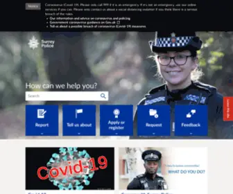 Surrey.police.uk(Surrey) Screenshot