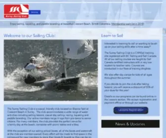 Surreysailingclub.bc.ca(The Surrey Sailing Club) Screenshot