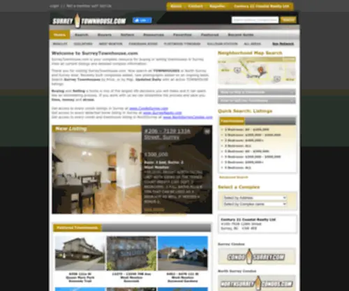 Surreytownhouse.com(Surrey townhouses) Screenshot