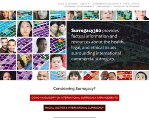 Surrogacy360.org(Factual information and resources on international commercial surrogacy) Screenshot
