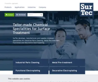 Surtec.com(Phosphate replacement) Screenshot