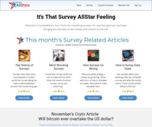 Surveyallstars.com(Be Different) Screenshot